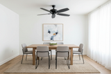 52" 5-Blade UFO Fan - MB Black/Walnut Blades