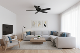 52" 5-Blade UFO Fan - MB Black/Walnut Blades