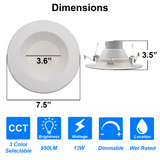 recessed lighting led 6 7 inch color select