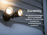 LED-Double Flood-Matte Black-20W 3000K