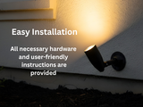 10W LED Small Bullet Flood - BK  Includes extension and base