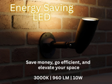 10W LED Small Bullet Flood - BK  Includes extension and base