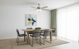 52" 5-Blade UFO Fan NK Silver/Walnut Blades 2-Light White Glass LED Kit