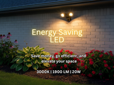 LED-Double Flood-Matte Black(includes Motion Sensor)20W 3000K
