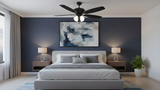 52" 5-Blade UFO Fan MB Black/Walnut Blades 4-Light Clear LED Kit