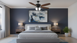52" 5-Blade UFO Fan MB Black/Walnut Blades 4-Light Clear LED Kit