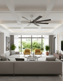 8-Blade 66" NK Fan Silver/Walnut Blades 20W LED 3K,4K,5K