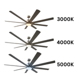 Metro Damp Patio Fan - NK Silver ABS Blades 20W LED 3K,4K,5K