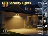 LED-Double Flood-Matte Black(includes Motion Sensor)20W 3000K