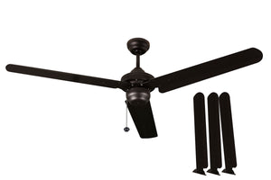 Set of 3 Matte Black Blades for SUN543 Fans