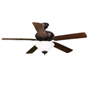52" 5-Blade RB Fan W/White Bowl Light Kit(2x9.5W LED 3000K)
