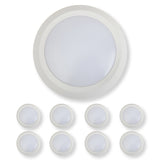 7 Inch LED Disk Light 15W - 3000K - 1080Lumens - White (1 Pack, 2 Pack, 4 Pack, 6 Pack, 8 Pack)