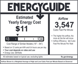 Energy guide - 52 inch Modern reversible ceiling fan with led light