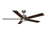 5 Blade 52" Integrated LED Ceiling Fan with Light and Wall Control - Vivio Lighting