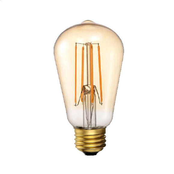 LED ST19 Amber Vintage Filament Lamp - 7W - 2200K - 4 PACK